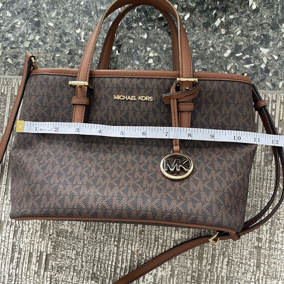 Michael Kors Chocolate Monogram Satchel - Picture 5 of 10